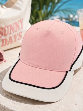 Atlantis Kid Racing Pink White Strapback Youth Hat Y2K